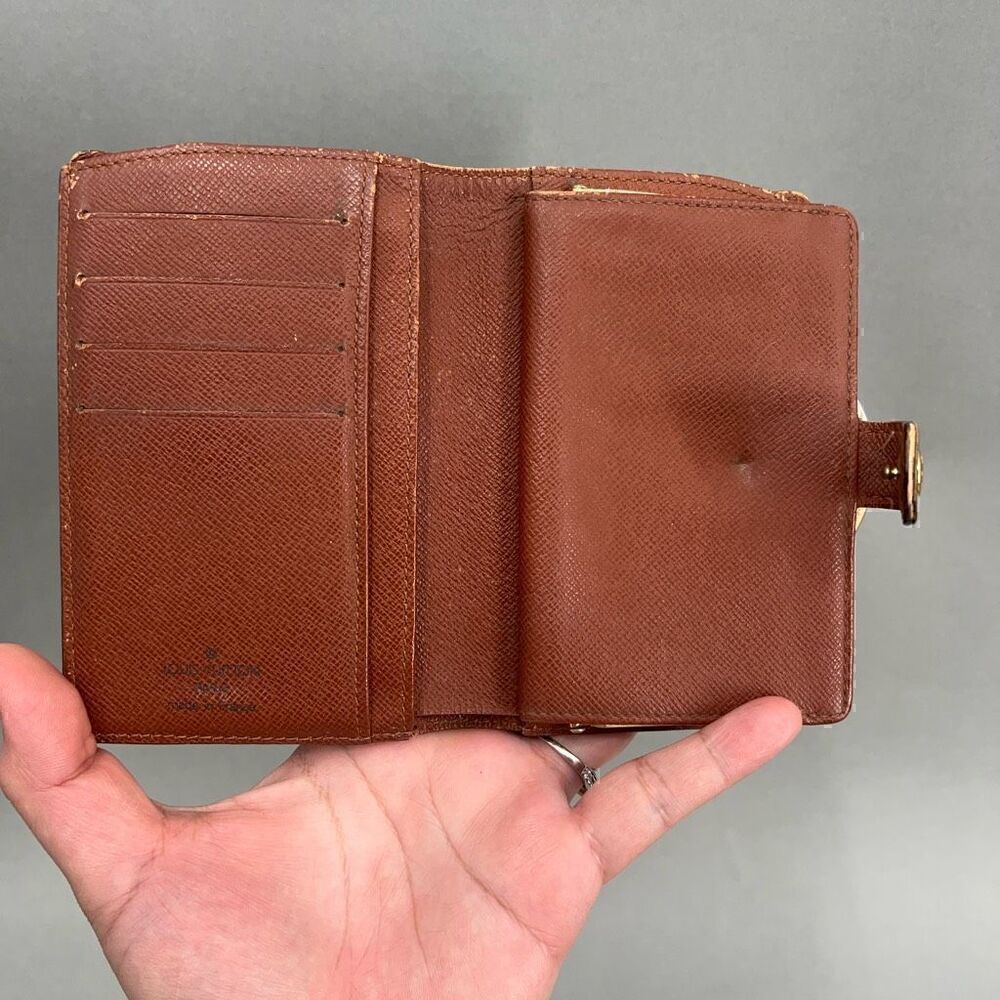 Louis Vuitton Vintage Monogram Bifold Wallet Kisslock Old Money Dark Academia - Picture 5 of 16